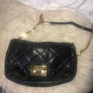 Black quilted MK bag